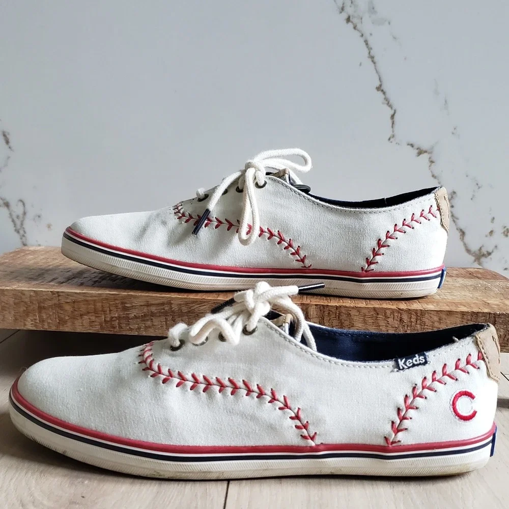 Keds Sneakers MLB Chicago Cubs Womens 7.5M Baseball Low Top WF55525M Shoes